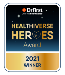 Healthiverse Heroes award UBC won for mobile patient recruitment